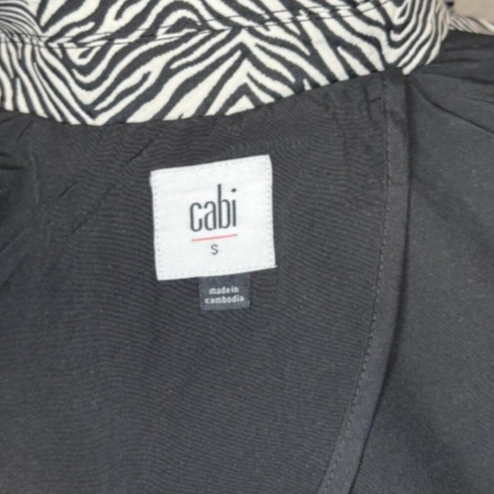 Cabi 007 Zeba Animal Print Button Up Trench Coat Jacket Womens Designer - Picture 8 of 8